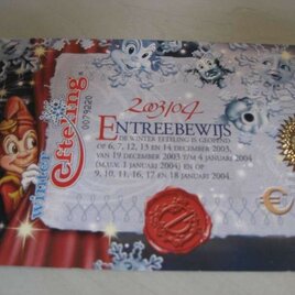 Entreeticket 2003/2004 winter efteling