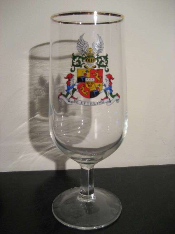 Bierglas met wampenschil (+ gouden rand)