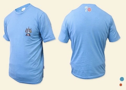 70 jaar T-shirt blauw 